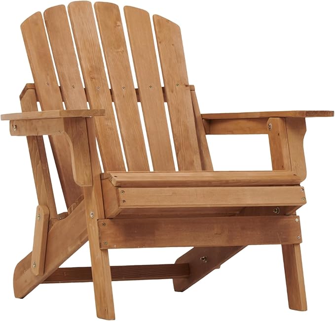 Oversize Folding Outdoor Adirondack Chair with Pre-Assembled Components for Ultimate Relaxation and Easy Storage Solutions