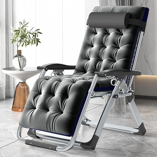 Slsy Zero Gravity Chair, Reclining Lounge Chair with Removable Cushion & Tray for Indoor and Outdoor, Patio Recliner Folding Reclining Chair