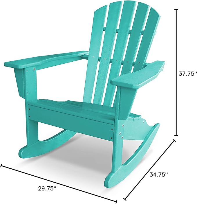 POLYWOOD® Palm Coast Adirondack Rocking Chair, Aruba