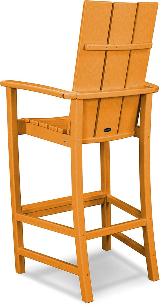 POLYWOOD® Modern Adirondack Bar Chair, Tangerine