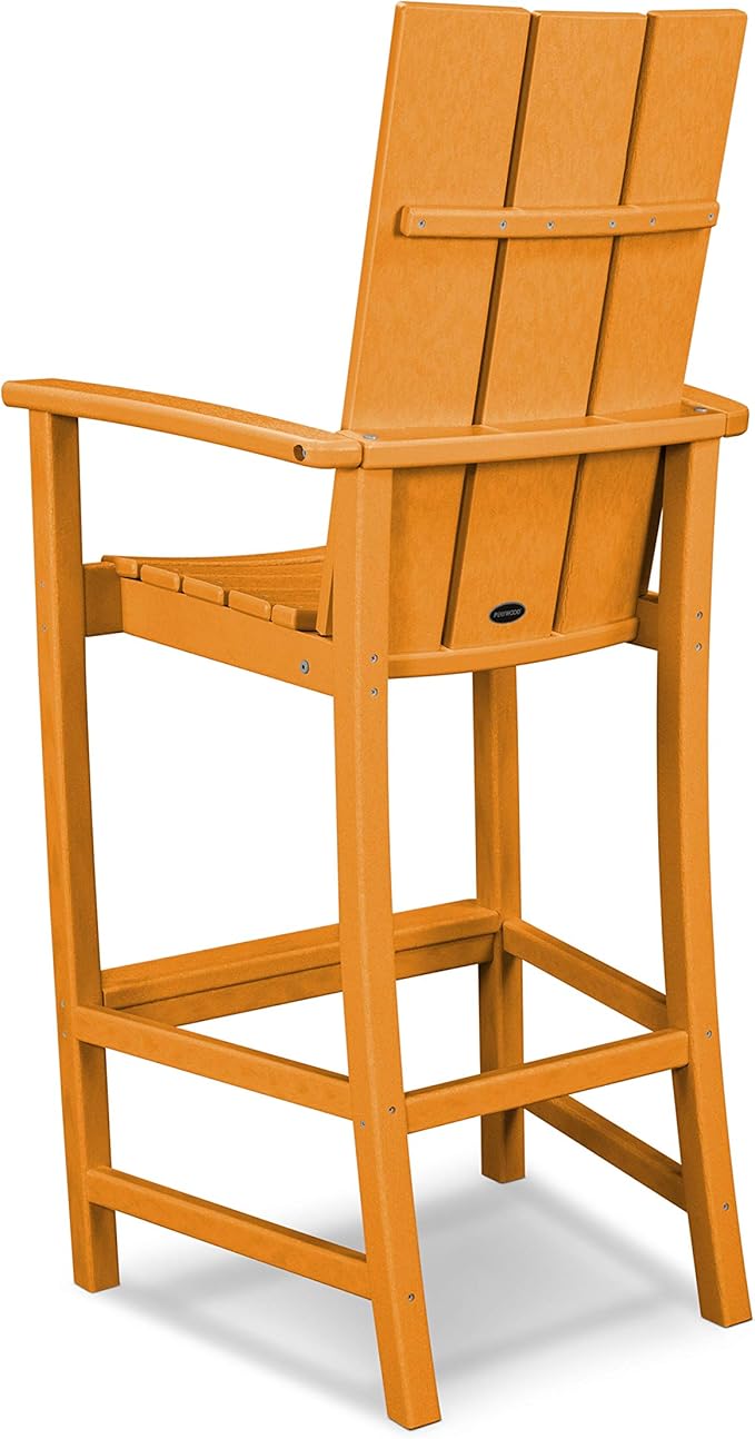 POLYWOOD® Modern Adirondack Bar Chair, Tangerine