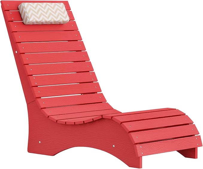 HDPS Pool Lounge Chairs, Use in Pools Lounge Chairs up to 10-Inches of Water, Chaise Chairs with Headrest, Lounge Chair Outdoor, Fade-Resistant Pool Lounger for Deck