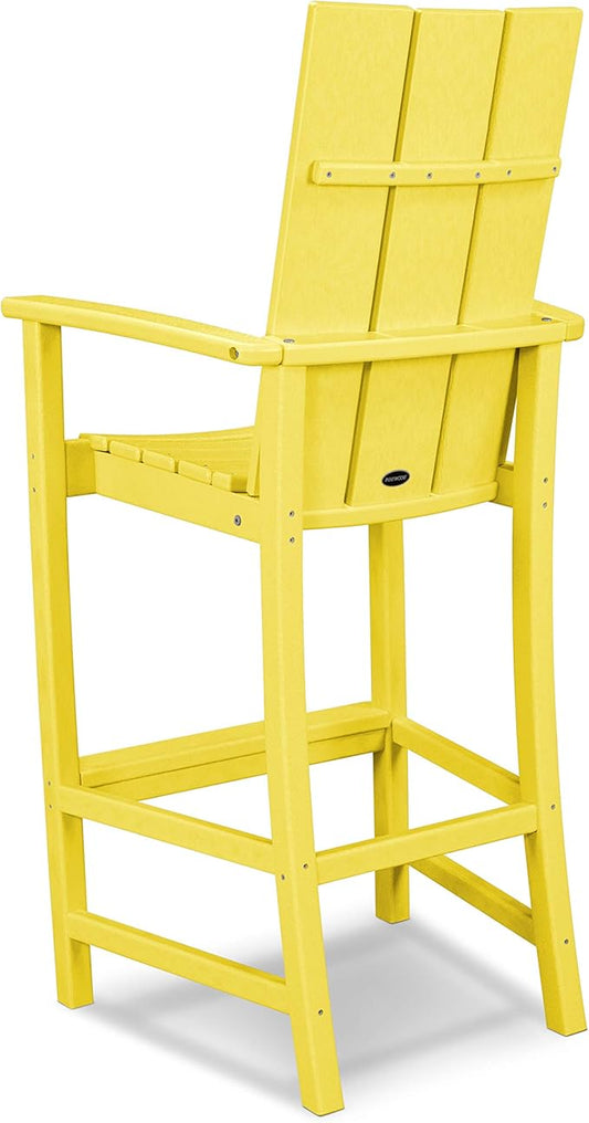 POLYWOOD® Modern Adirondack Bar Chair, Lemon