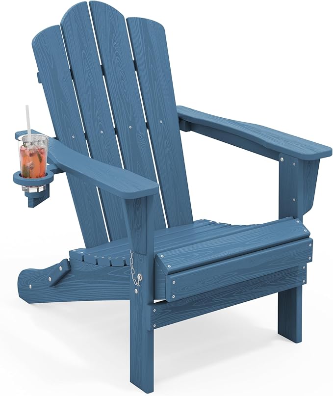 KINGYES Folding HDPE Adirondack Chairs