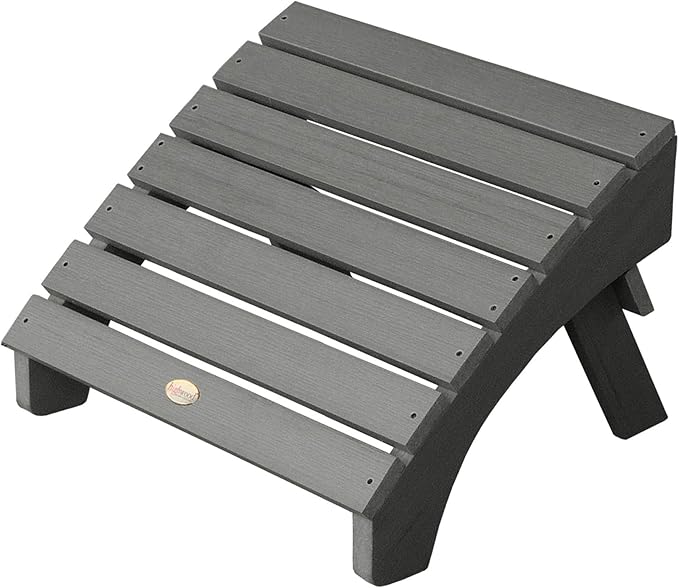 highwood AD-KITCHL1-CGE Hamilton Folding & Reclining Adirondack Chair with Ottoman, Coastal Teak