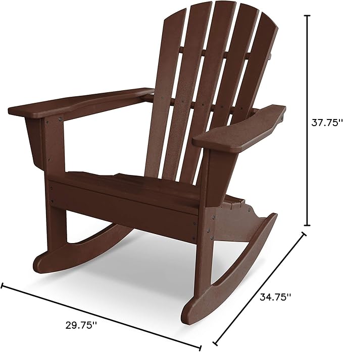 POLYWOOD® Palm Coast Adirondack Rocking Chair, Mahogany