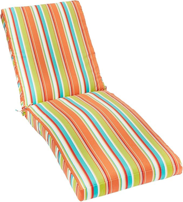 BrylaneHome 84" Outdoor Chaise Lounge Cushion - Covert Breeze - Photo 1
