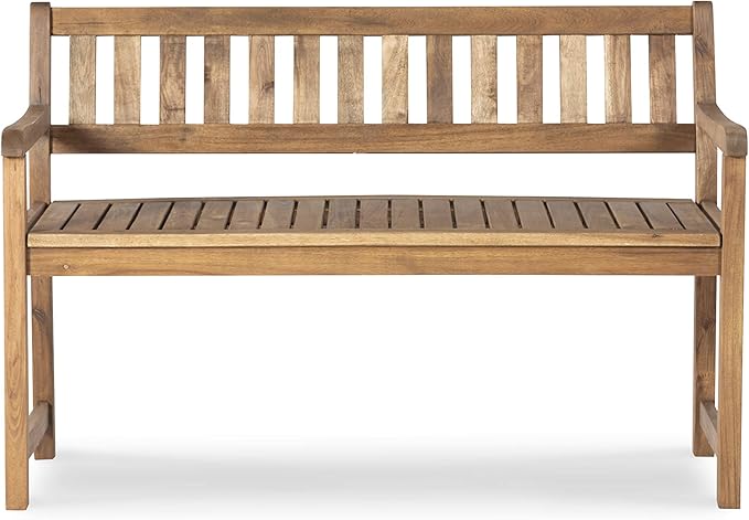 Linon Acorn Chandler Finished Acacia Wood Outdoor Bench