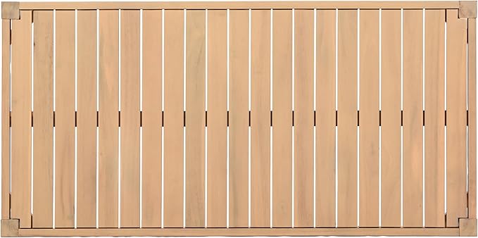 Christopher Knight Home Galliard Outdoor Coffee Table for Patio Furniture Set, Heavy Duty Acacia Wood Accent Table, Rectangular Outdoor Table, Slat Panel Side Table for Yard Garden Porch, Light Teak