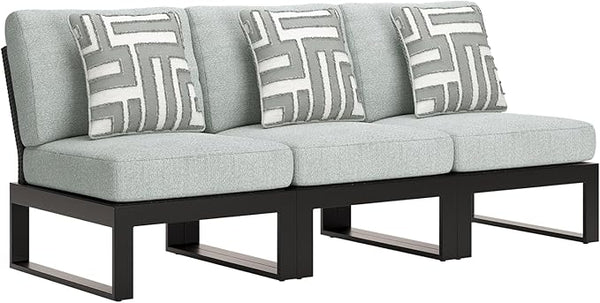 Signature Design by Ashley Beachloft Straight Coastal 3-Piece Outdoor Sectional with Removable Cushion - Photo 1