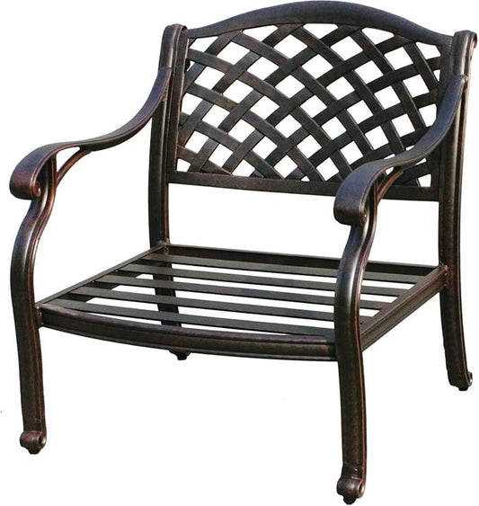 Darlee Nassau Cast Aluminum Deep Seating Patio Lounge Chair - Antique Bronze