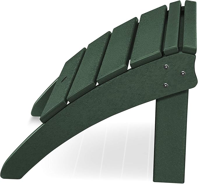 POLYWOOD SHO22GR Seashell Adirondack Chair Ottoman, Green