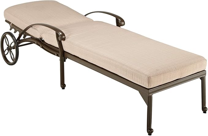 Homestyles Capri Taupe Outdoor Chaise Lounge