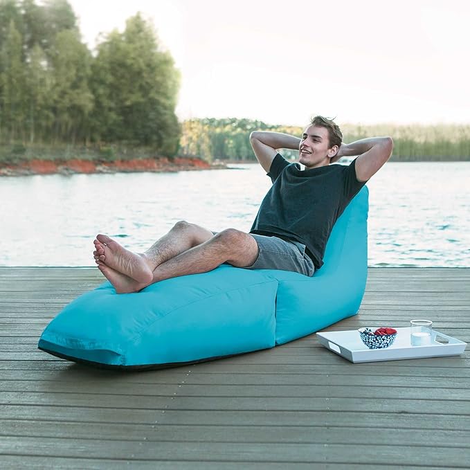 Jaxx Prado Outdoor Chaise Lounge, Light Blue