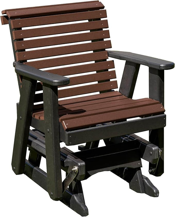 Amish Craftsmanship Made in USA 2FT Heavy Duty Poly Lumber Wood Porch Patio Glider HDPE with No Wood fibers Lancaster - Photo 1