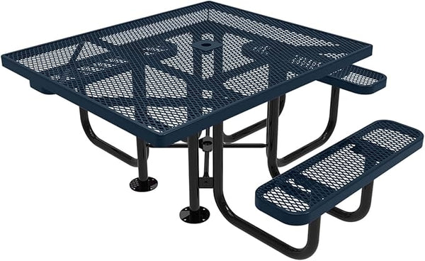 COATEDOUTDOORFURNITURE Heavy-Duty Portable ADA-Compliant Outdoor Picnic Table with Umbrella Hole - Photo 1