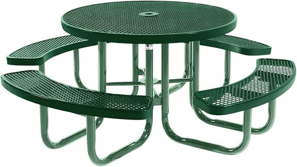 COATEDOUTDOORFURNITURE Heavy-Duty Portable Outdoor Picnic Table with Umbrella Hole - Photo 1
