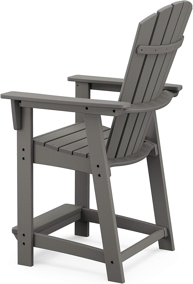 POLYWOOD® Nautical Counter Chair, Black