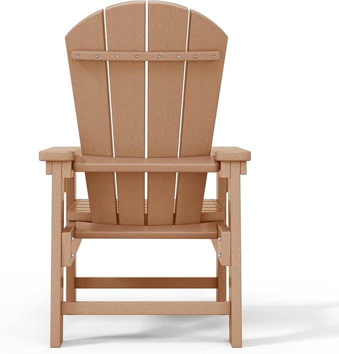 WestinTrends Malibu Kids Outdoor HDPE Adirondack Plastic Patio Chair, Teak