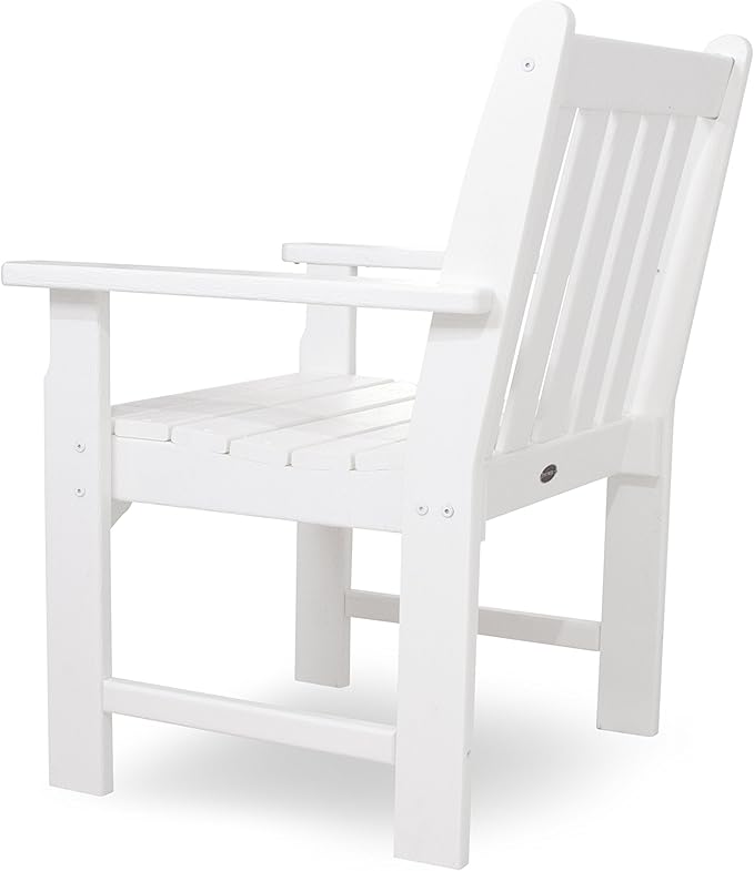 POLYWOOD GNB24WH Vineyard Garden Arm Chair, White
