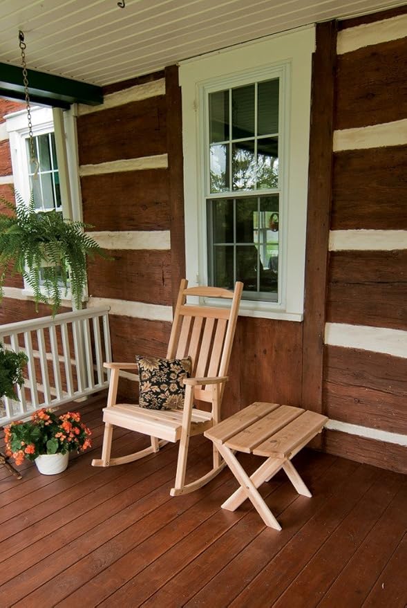 A & L Furniture Classic Porch Rocker Chair, Unfinished