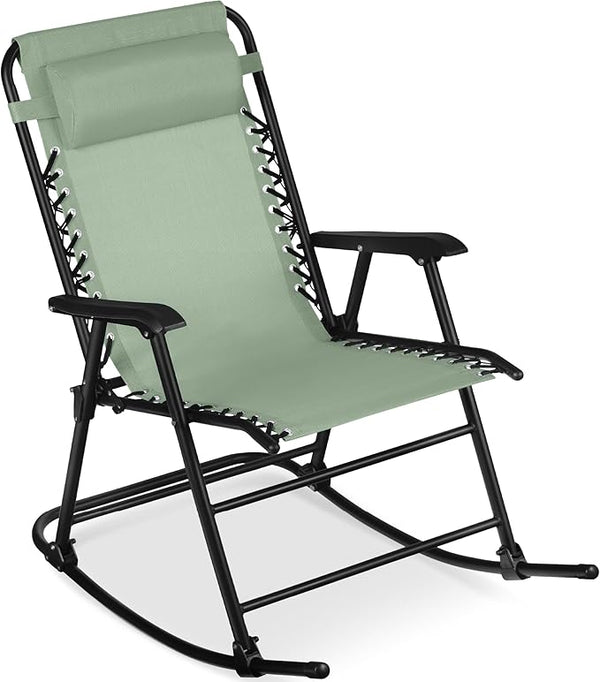 Best Choice Products Outdoor Folding Rocking Chair, Zero Gravity Lounge Chair - Photo 1