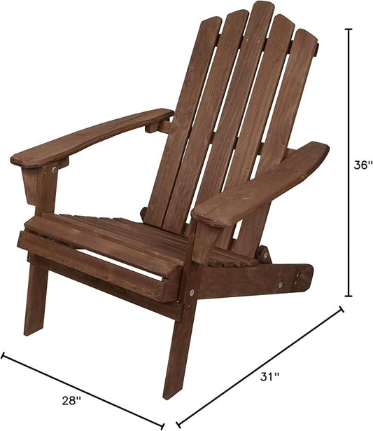 Northlight 36" Brown Classic Folding Wooden Adirondack Chair