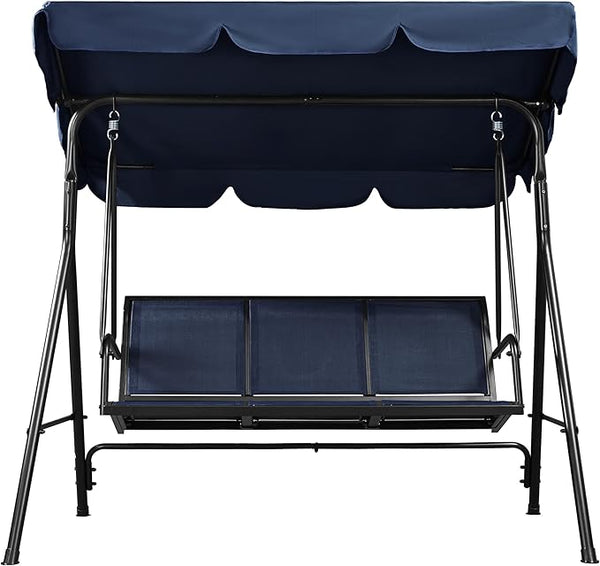 Topeakmart Patio Swing Chair, 3-Seat Outdoor Porch Swings - Photo 1