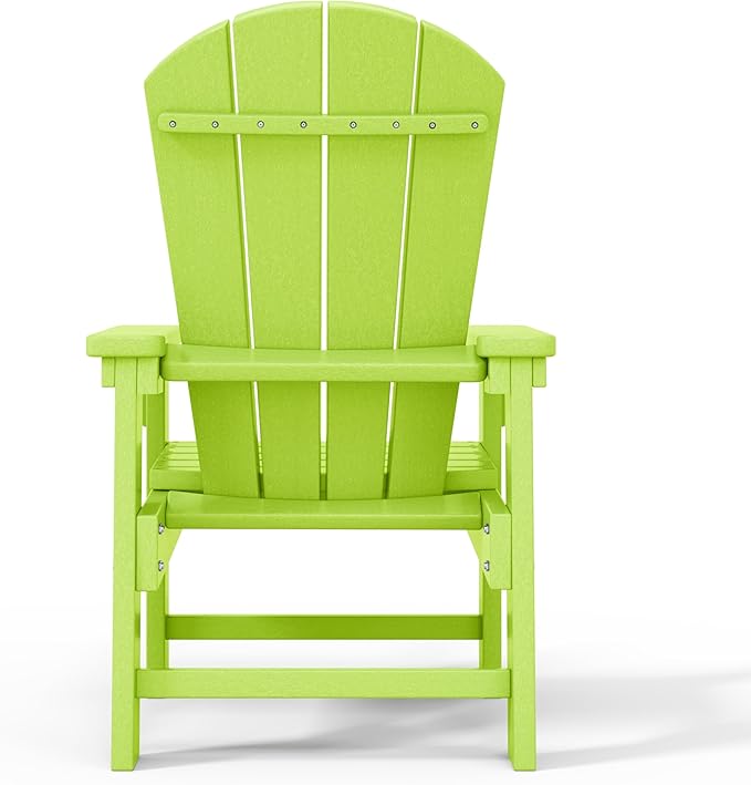 WestinTrends Malibu Kids Outdoor HDPE Adirondack Plastic Patio Chair, Lime