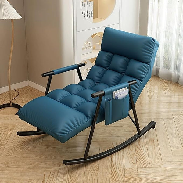 Modern Bedroom rocking chair with cushion, Comfortable living room Sofa Lounger, garden lounge chair with armrests - Photo 1