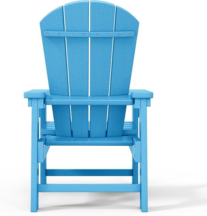 WestinTrends Malibu Kids Outdoor HDPE Adirondack Plastic Patio Chair, Pacific Blue
