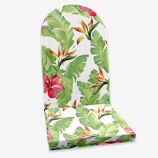 BrylaneHome Adirondack Chair Cushion - 44" L x 18" W x 2" H - Patio & Outdoor - Water, Stain & Fade Resistant - Hibiscus - Photo 1