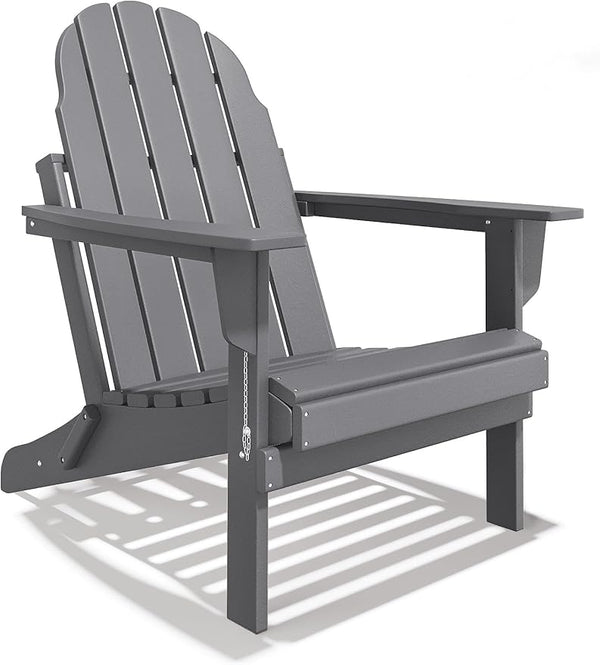 Folding Adirondack Chair - Durable HDPE Poly Lumber All-Weather Resistant - Photo 1