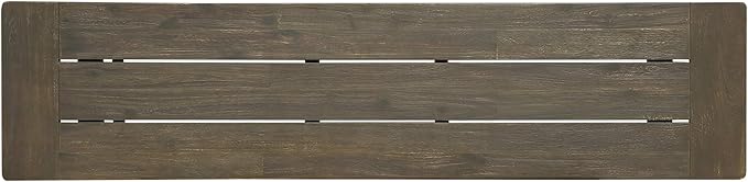 Christopher Knight Home Toby Outdoor Acacia Wood Bench, Sandblast Gray Finish and Black