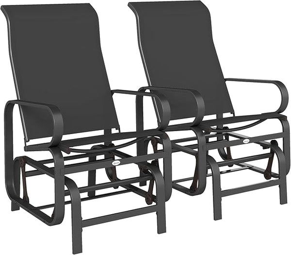 Outsunny Outdoor Glider Chair Set of 2 - Photo 1