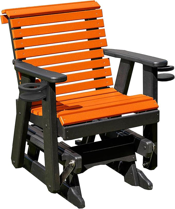 Amish Craftsmanship Made in USA 2FT Heavy Duty Poly Lumber Wood Porch Patio Glider HDPE with No wood fibers Lancaster - Photo 1