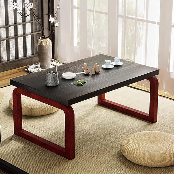 Folding Coffee Table Foldable Japanese Floor Table Low Table Meditation Table Low Tea Table for Sitting on The Floor - Photo 1