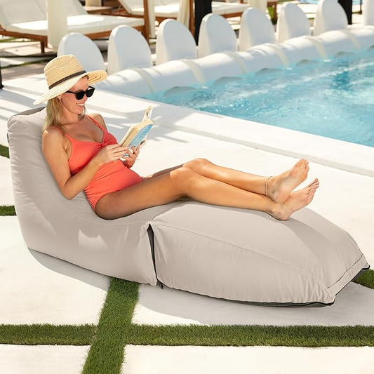 Jaxx Prado Outdoor Chaise Lounge, Pearl
