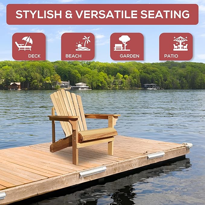 northbeam Riverside Adirondack Chair Western Red Cedar