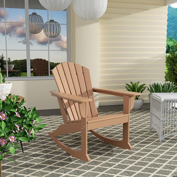 Costaelm Outdoor Adirondack Chair, All Weather Resistant Lawn Chairs Balcony Chair and Fire Pit Chairs - Photo 1