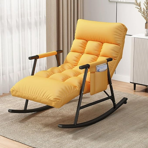 Modern Bedroom rocking chair with cushion, Comfortable living room Sofa Lounger, garden lounge chair with armrests - Photo 1