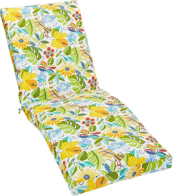 BrylaneHome 84" Outdoor Chaise Lounge Cushion - Carolina - Photo 1