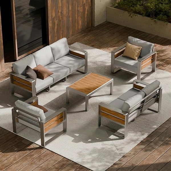 ZANDOR Aluminum Outdoor Patio Conversation Furniture Set - Photo 1