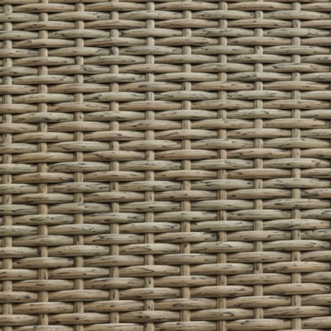 Signature Design by Ashley Bradstreet Bay Casual Outdoor Eucalyptus Wood Padded High Back Adirondack Chair with Handwoven Resin Wicker, Beige