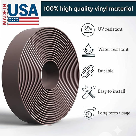 KOMORAX 2 Inch Wide, 50ft Long Vinyl Strap - Replacement Straps for Patio Chairs - Vinyl Strapping for Patio Furniture Repair - Durable Seat Repair Kit for Lawn Chairs, Outdoor Furniture (Adobe)
