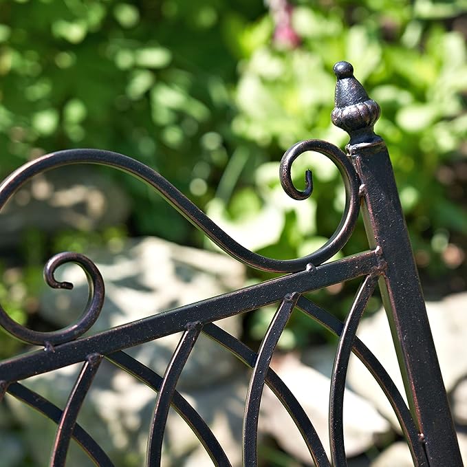Zaer Ltd. Outdoor Metal Rocking Arm Chair/Bench (Bench, Bronze)