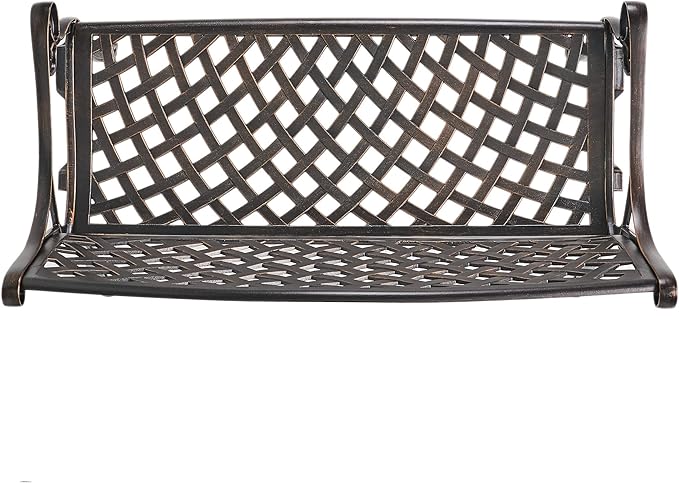 Christopher Knight Home Eastwood Antique Copper Cast Aluminum Bench