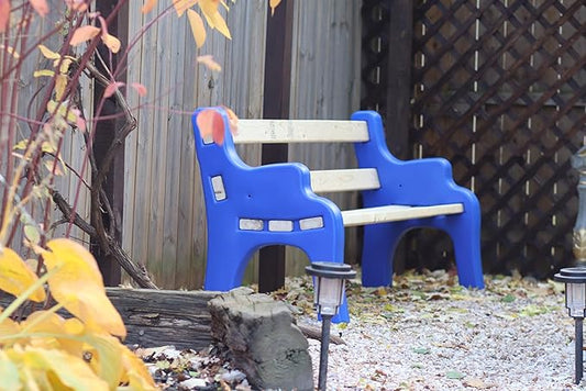 DIY Bench Ends Kit – Build Your Own Outdoor or Patio Bench – Fits Standard 2x4s, Hardware Not Included – Made in USA by Confer Plastics (Blue)