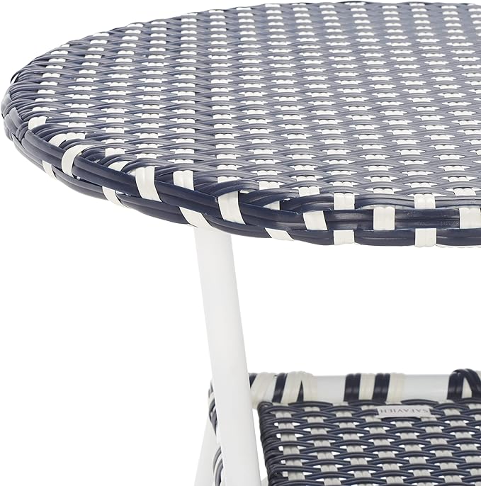 SAFAVIEH Outdoor Collection California Navy/Navy Bistro Table (Fully Assembled)