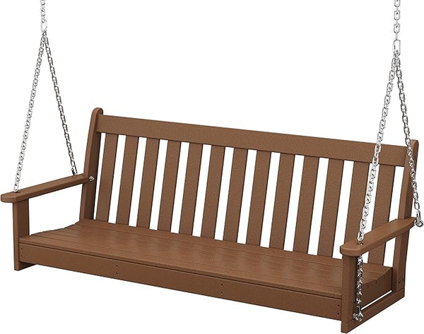POLYWOOD GNS60TE Vineyard 60" Swing, Teak - Photo 1